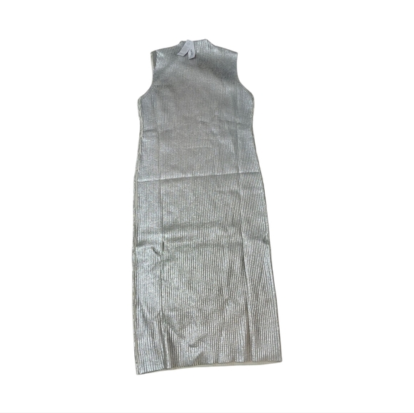 NWT The Drop Elegant Sleeveless Sweater Dress In Silver Size Large - Picture 4 of 7